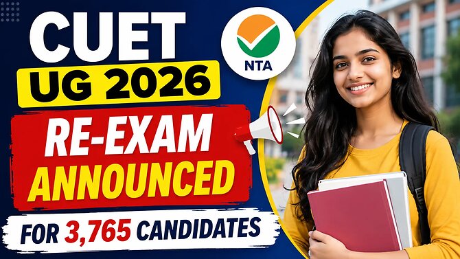 CUET UG 2026 Re-Exam for 3,765 Students After Technical Glitch, NTA Issues Important Update