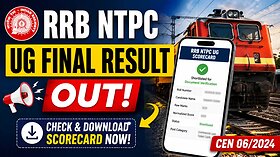 RRB NTPC UG Final Result 2026 Released: Check Merit List, Cut-Off Marks and Download Scorecard Online