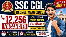 SSC CGL Recruitment 2026: Apply Online for 12,256 Vacancies, Check Eligibility and Last Date
