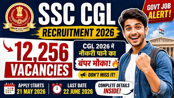 SSC CGL Recruitment 2026: Apply Online for 12,256 Vacancies, Check Eligibility and Last Date